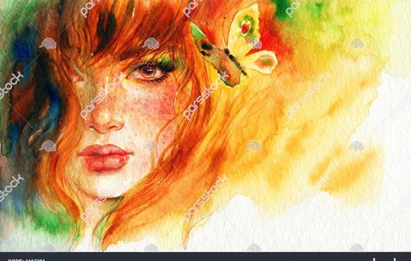 عکس نقاشی یک پروانه زیبا