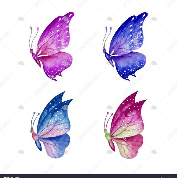 عکس نقاشی پروانه روی دست