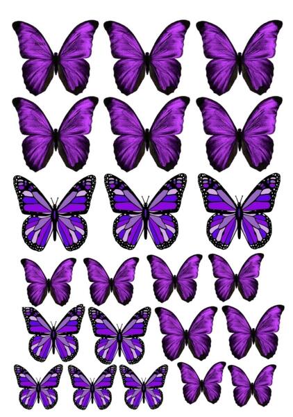 عکس پروانه چاپی برای کیک