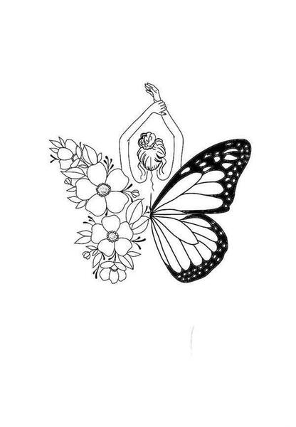عکس پروانه کوچک برای تاتو