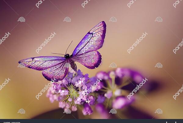 عکس پروانه فانتزی بنفش