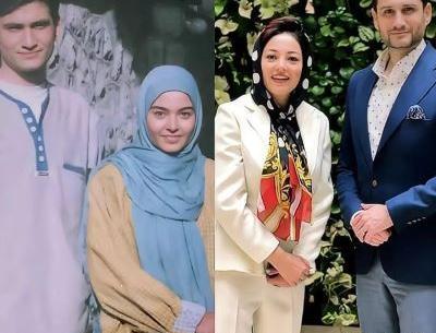 عکس پویا بیاتی با همسرش