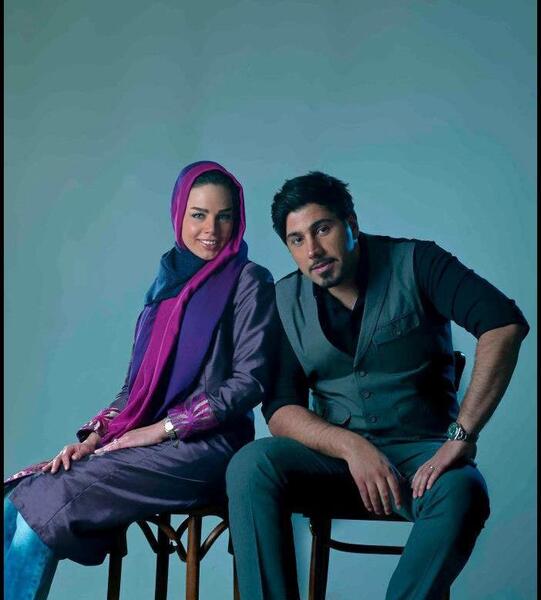 عکس پویا بیاتی با همسرش