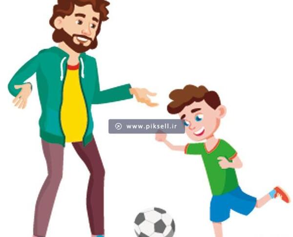 عکس پدر پسری کارتونی