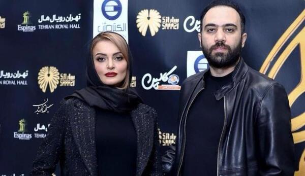 عکس نیلوفر پارسا با همسرش