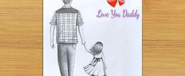 عکس پدر نقاشی شده