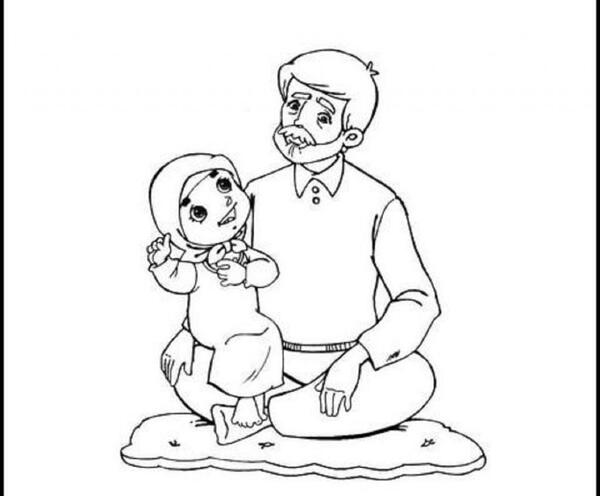 عکس نقاشی پدر ساده