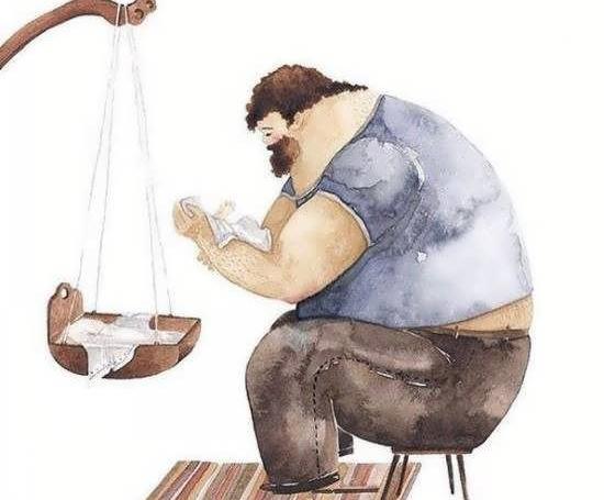 عکس نقاشی پدر و دختری