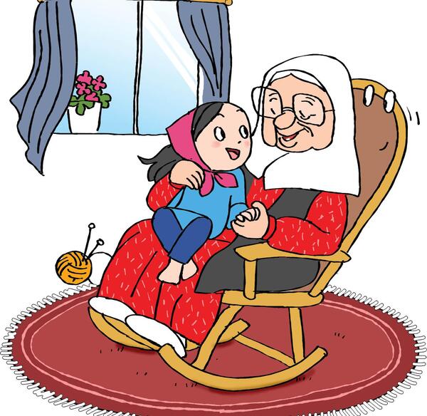 عکس پدربزرگ و مادربزرگ کارتونی
