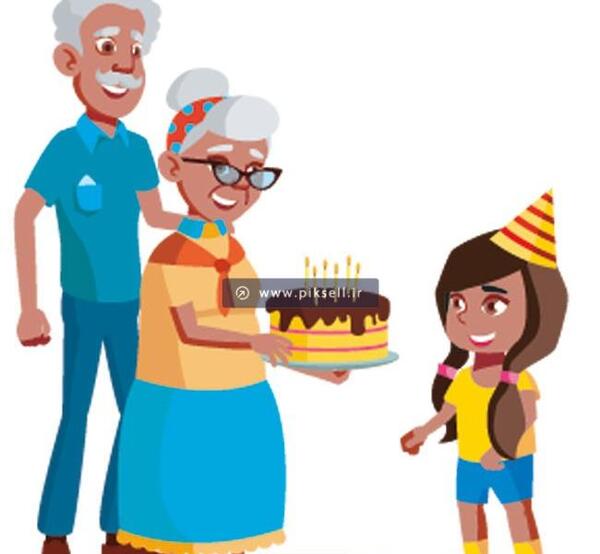عکس پدربزرگ و مادربزرگ کارتونی