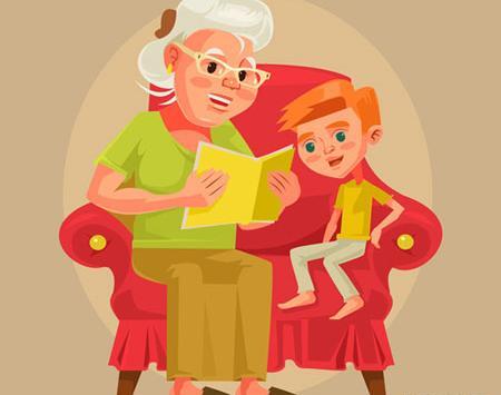 عکس پدربزرگ و مادربزرگ کارتونی