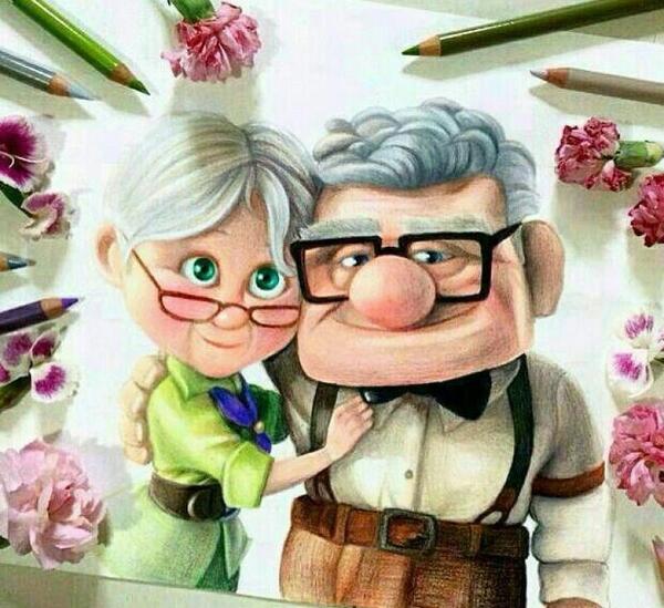 عکس پدربزرگ و مادربزرگ کارتونی