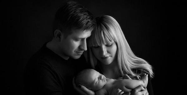 عکس پدر دختری سیاه سفید