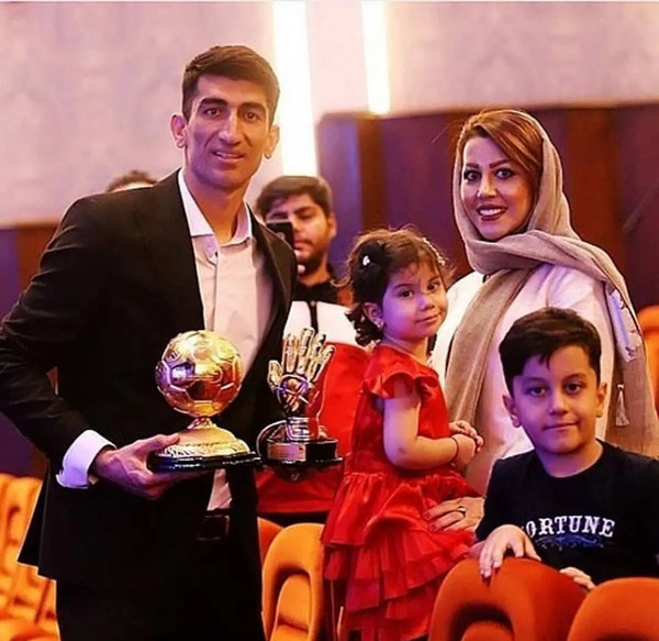 عکس بیرانوند و زنش