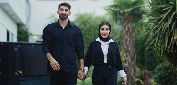 عکس بیرانوند و زنش