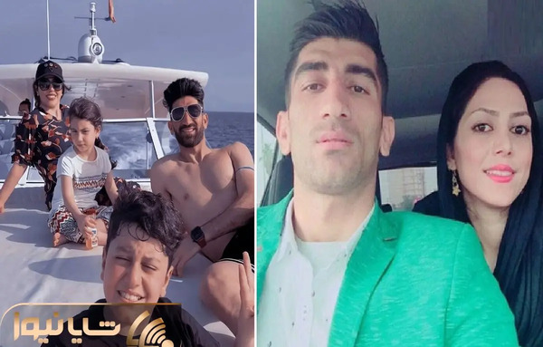 عکس بیرانوند و همسرش در استخر
