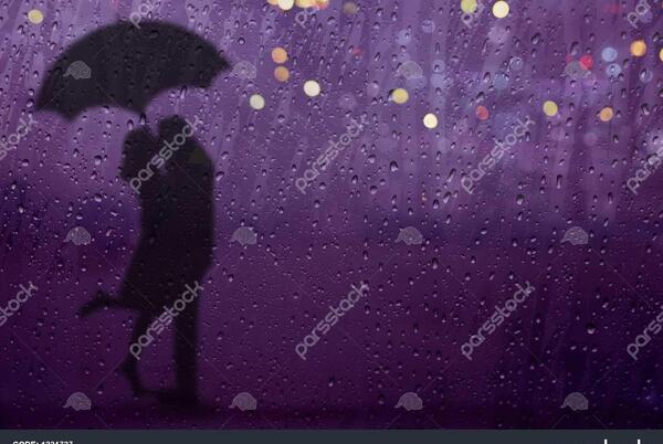 عکس از باران در شب