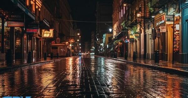 عکس باران و شب