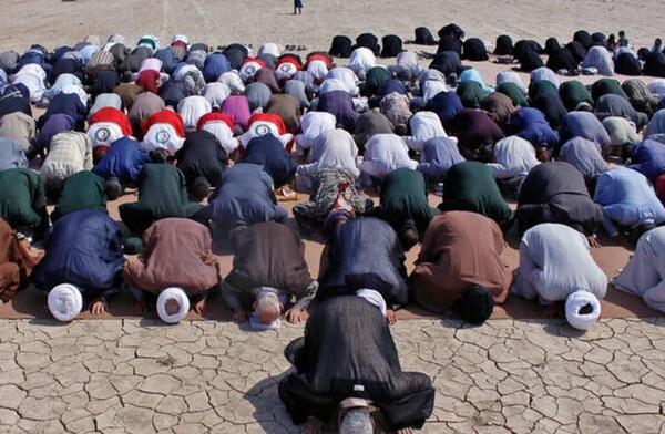 عکس نقاشی نماز باران امام رضا