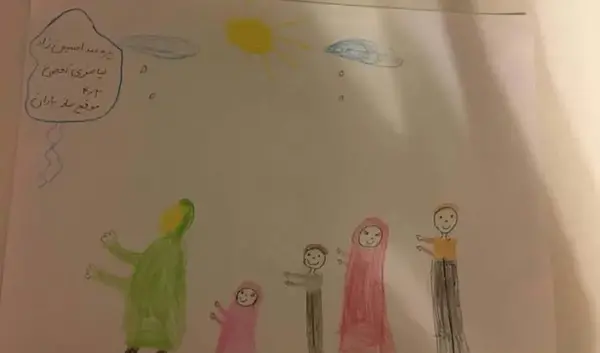 عکس نقاشی نماز باران امام رضا