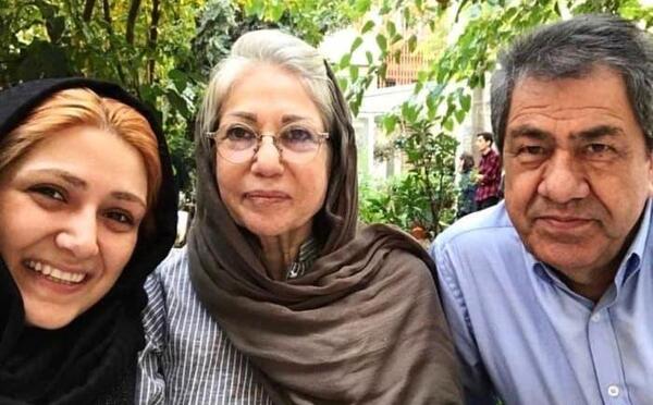 عکس باران کوثری با همسرش