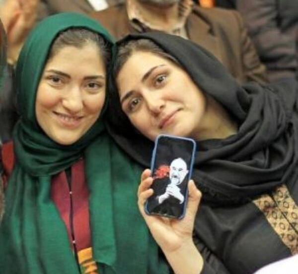 عکس باران کوثری با همسرش