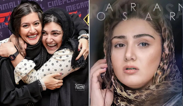 عکس باران کوثری با همسرش