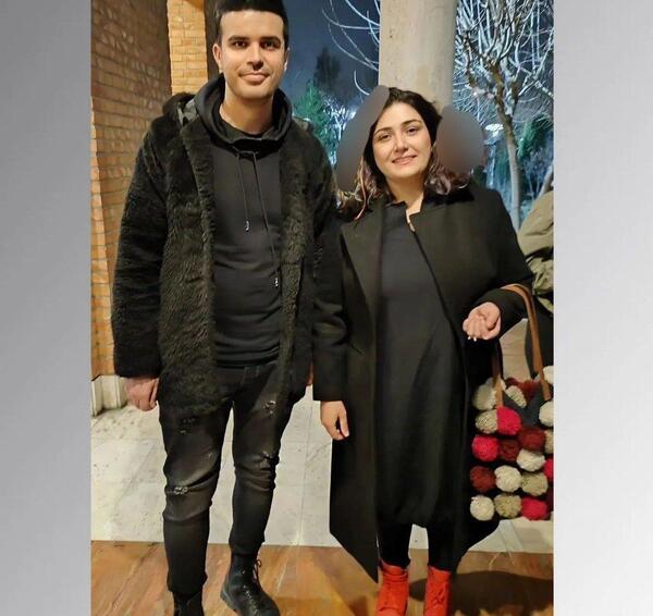 عکس باران کوثری با همسرش