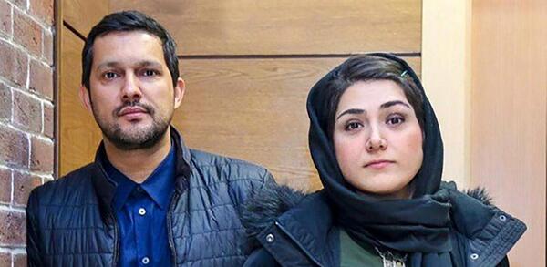 عکس باران کوثری با همسرش