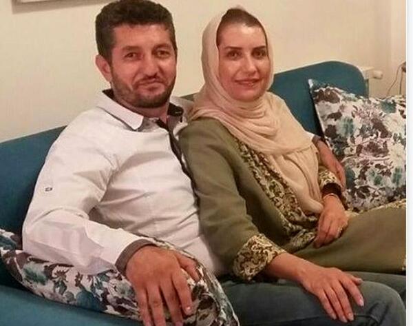 عکس باران کوثری با همسرش
