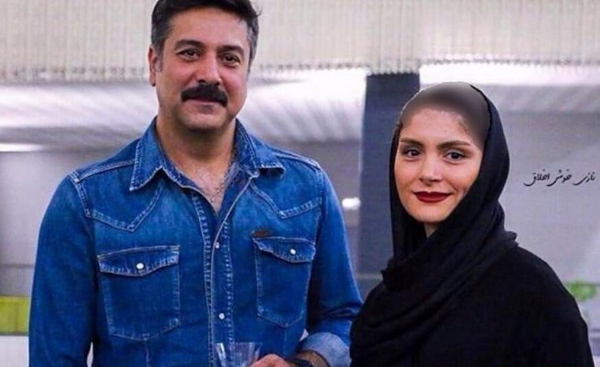 عکس آوای باران و همسرش