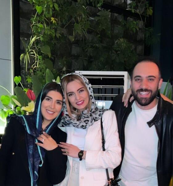عکس آوای باران و همسرش