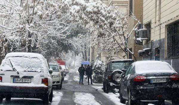 عکس باران برفی