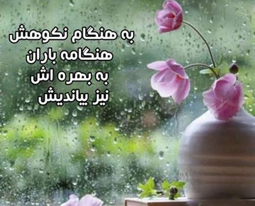 عکس صبح بخیر روز بارانی