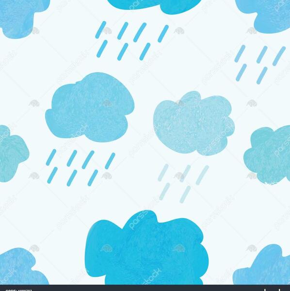 عکس نقاشی باران کودکانه