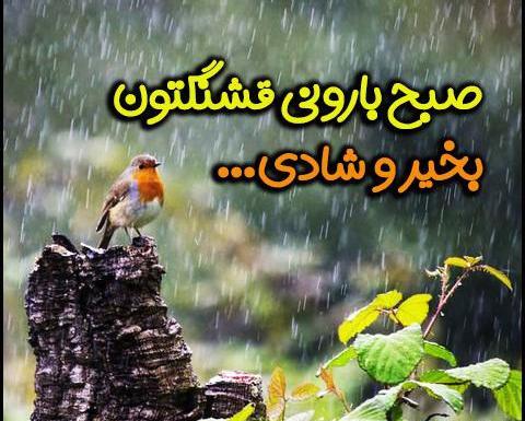 عکس سلام صبح بخیر بارانی