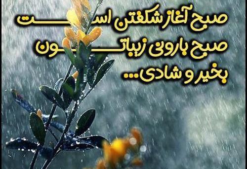 عکس سلام صبح بخیر روز بارانی