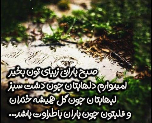 عکس صبح زیبای بارانی بخیر