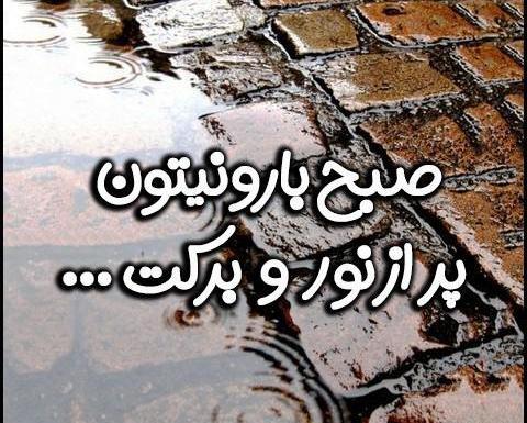 عکس صبح زیبای بارانی بخیر