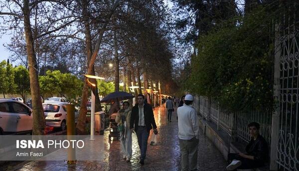 عکس باران در شیراز