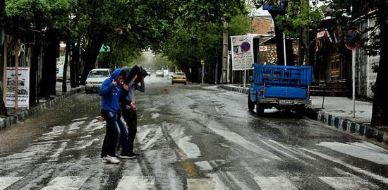 عکس باران شدید تگرگ