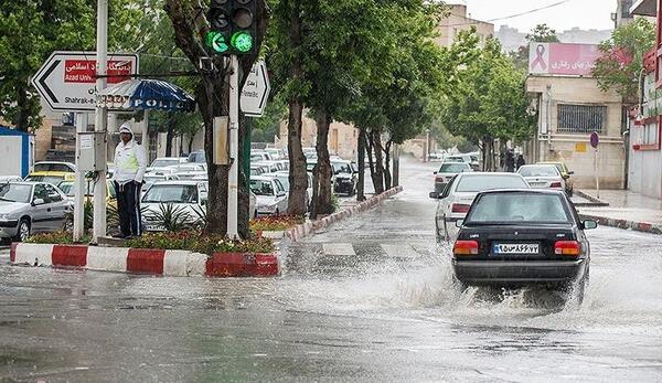 عکس باران شدید تگرگ