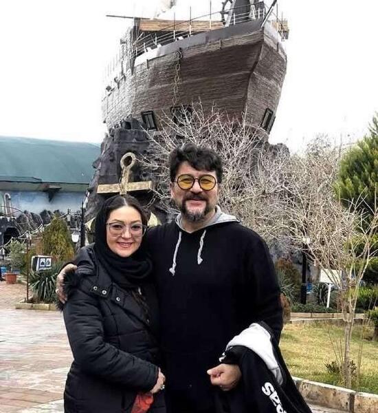 عکس مرتضی خلیلی و باران خوش اندام