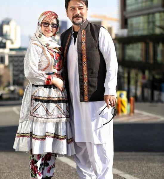 عکس مرتضی خلیلی و باران خوش اندام