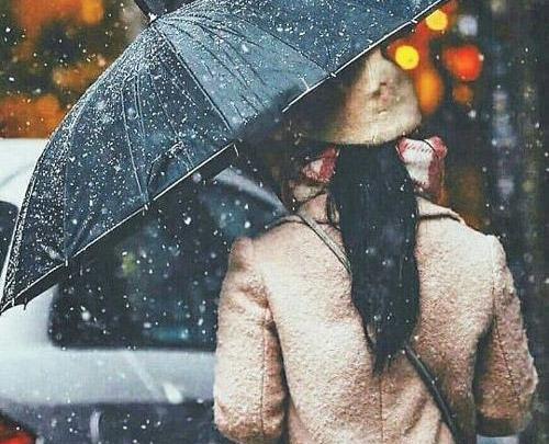 عکس باران با چتر