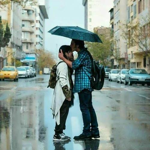 عکس عاشقانه بارانی بدون متن