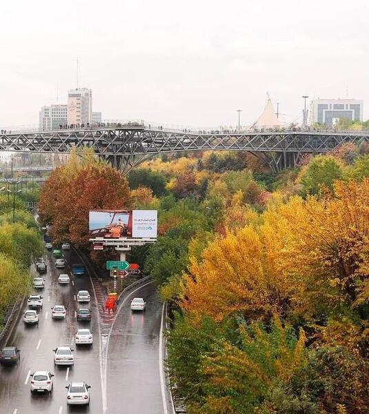 عکس باران در تهران