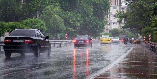 عکس باران در تهران
