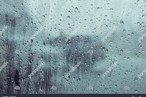 عکس پروفایل باران روی شیشه