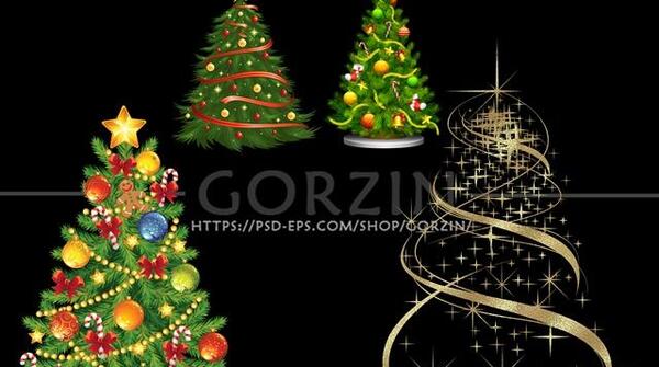 عکس بابانوئل و درخت کریسمس